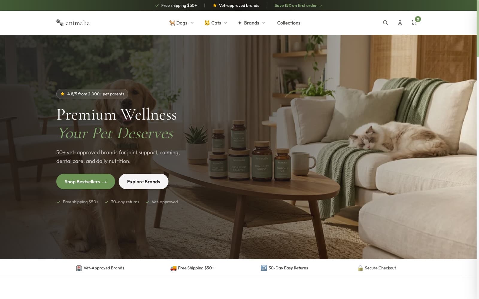 Animalia — For pets who are family.